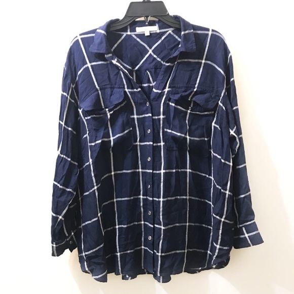 Gibson Latimer Tops - GIBSON LATIMER 🌲 PLAID SHIRT BLOUSE XL 14W 16W